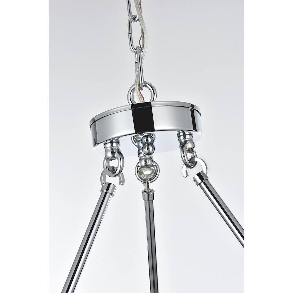 Alt View 1. Elegant Lighting - Cadence 26 Inch Chandelier In Chrome - Chrome And Clear.