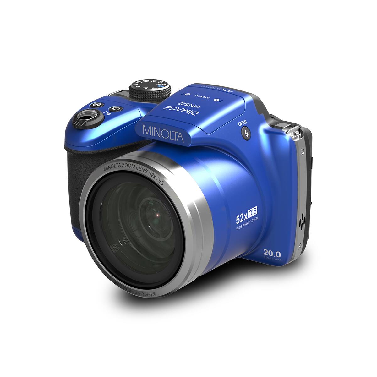 01 M NOS 0 LIFE A THI STEREO DIMAGE MN52Z O.T MINOLTA MINOLTA ZOOM LENS 52x OIS

K OPEN $ 52x019 OIS ANGLE 200M WIDE 20.0 PIXELS

12-48mm 1:2.8-5.6