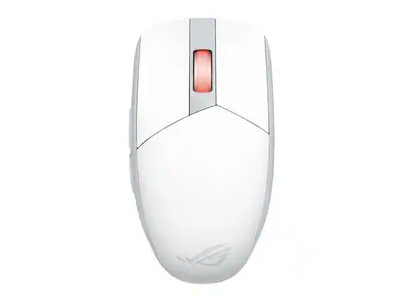 Front. ASUS - Asus ROG Strix Impact III Wireless - 57g, 36K DPI, Bluetooth/2.4GHz, 618hr Battery, Replaceable Switches, White - White.