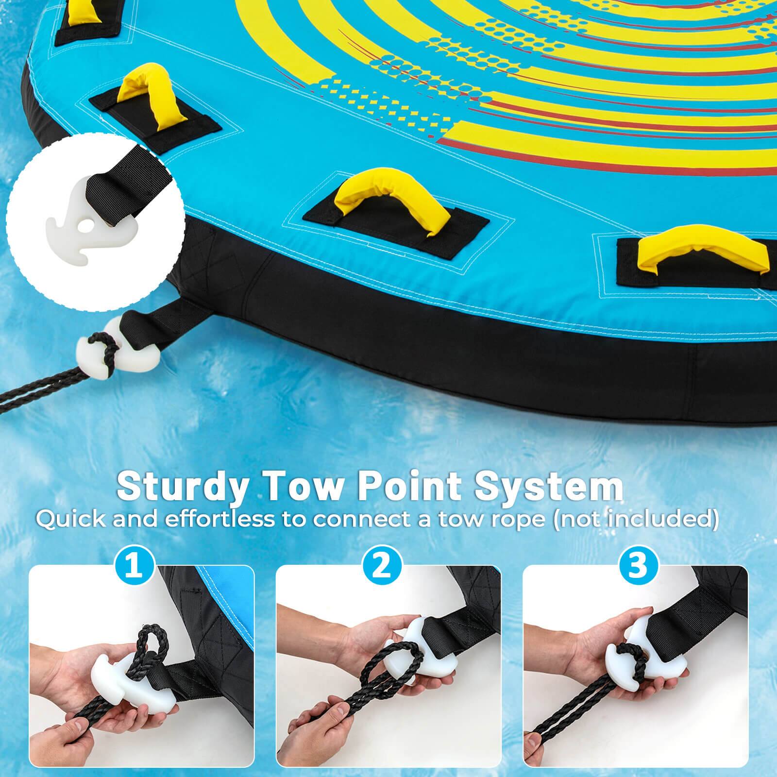 Sturdy Tow Point System
Quick and effortless to connect a tow rope (not included)
1 2 3