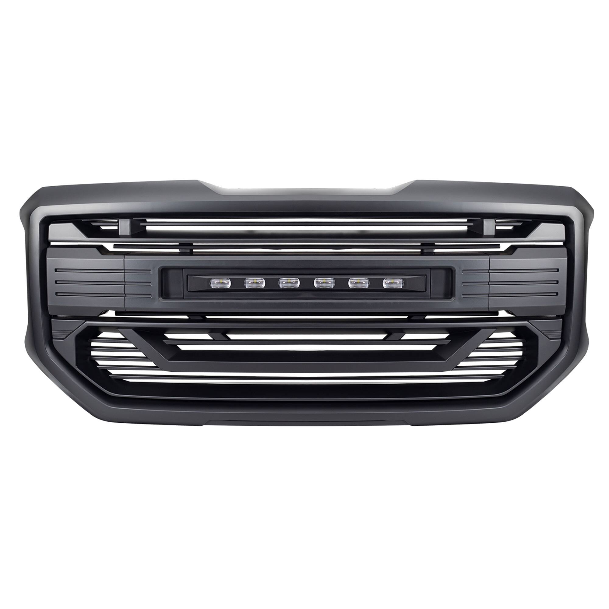 Alt View 7. AMERICAN MODIFIED - AMERICAN MODIFIED Armor Grille for 2016 to 2018 GMC Sierra 1500, Matte Black - Matte Black.