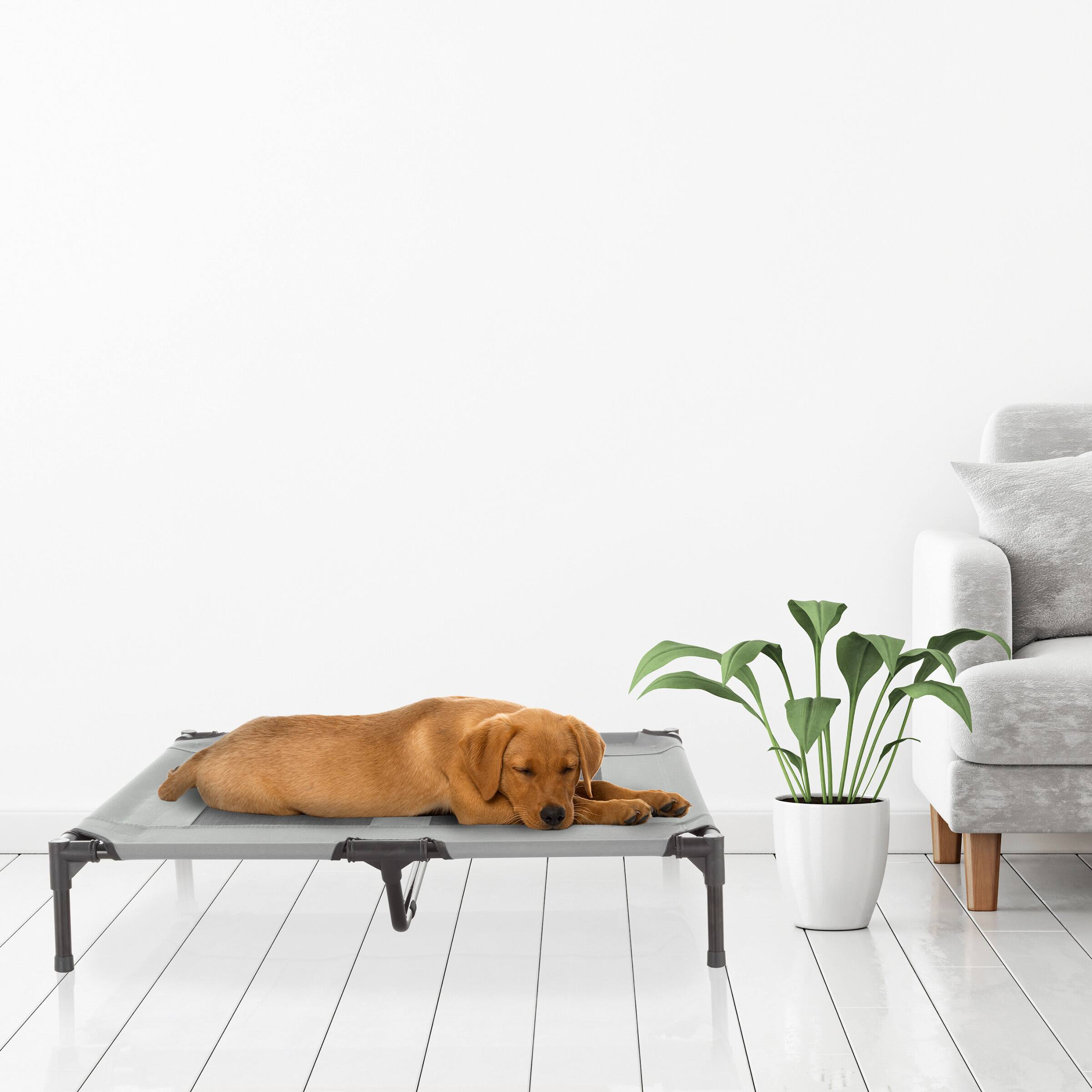Alt View 3. PetMaker - Elevated Dog Bed 36x29.75-Inch Pet Bed with Non-Slip Feet Indoor/Outdoor Dog Cot or Puppy Mattress for Pets up to 80lbs - Gray.