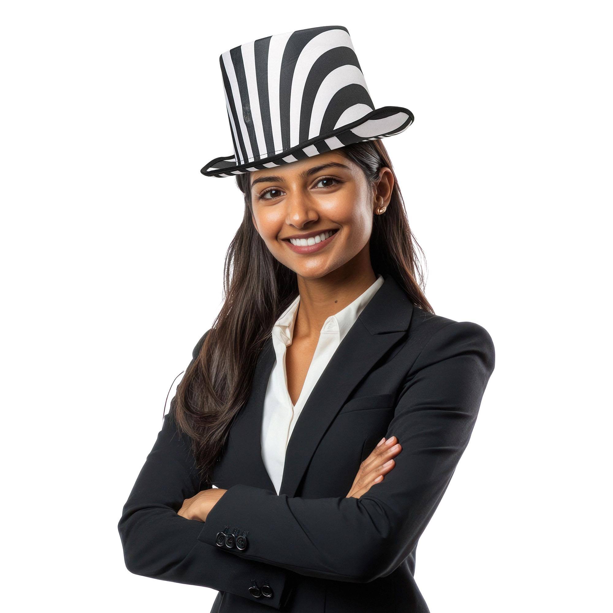 Alt View 1. Underwraps - Gothic Top Hat Adult Costume Accessory - Black.