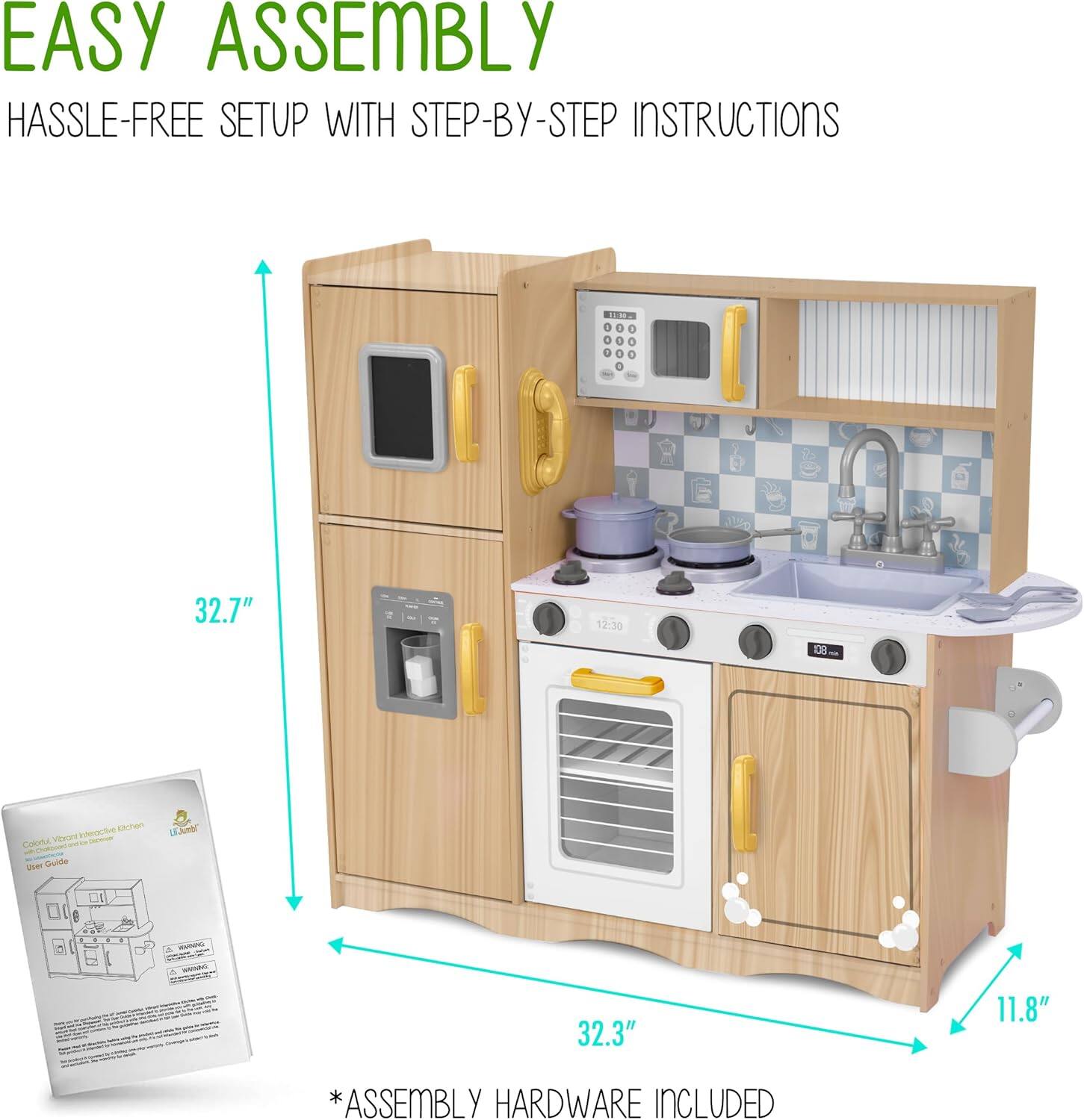 EASY ASSEMBLY HASSLE-FREE SETUP WITH STEP-BY-STEP INSTRUCTIONS
32.7"
32.3"
11.8"
*ASSEMBLY HARDWARE INCLUDED