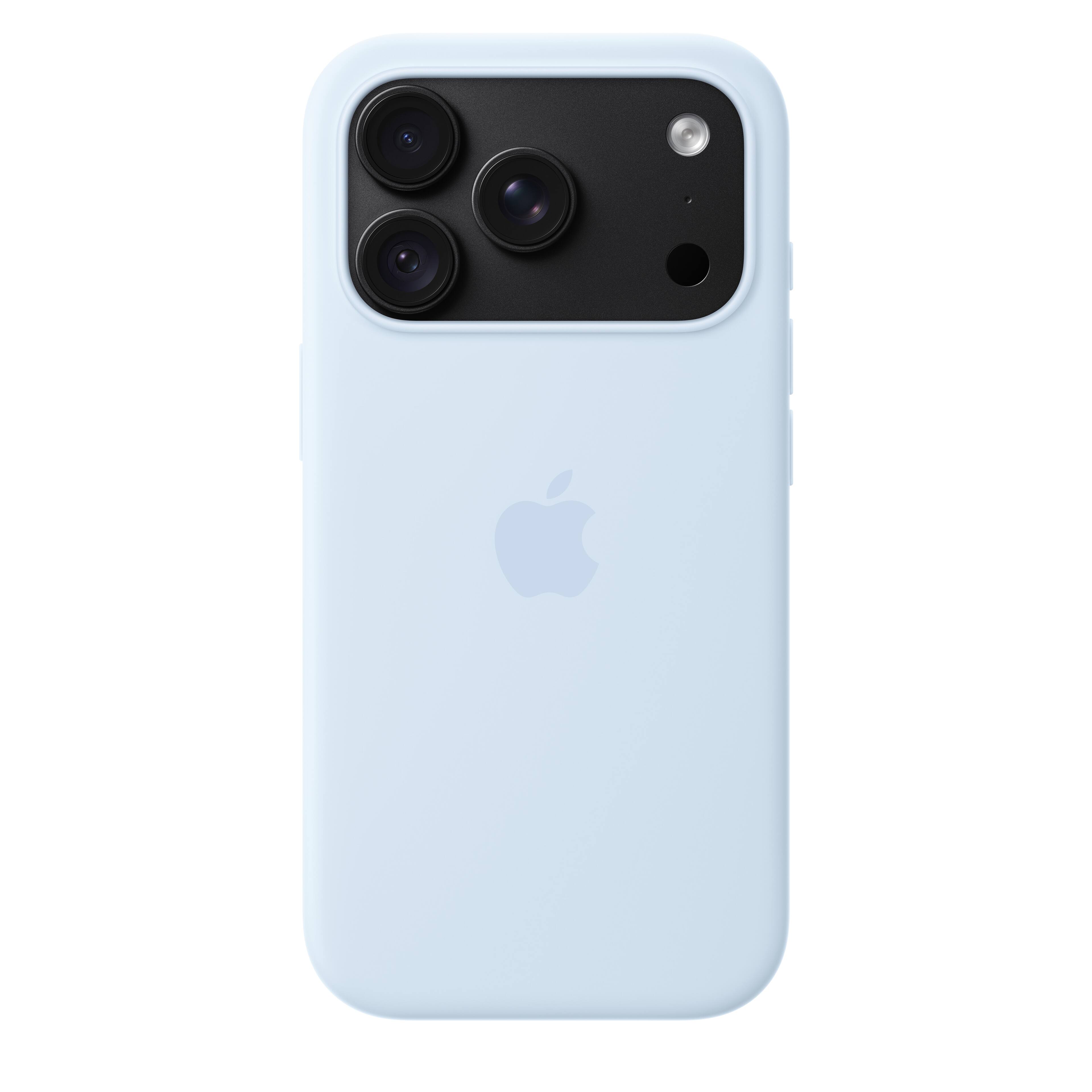 Alt View 3. Apple - iPhone 18 Pro Silicone Case with MagSafe - Crisp Blue.
