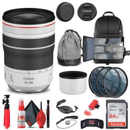 Canon - RF 70-200mm f/4L IS USM Lens (4318C002) + Filter Kit + BackPack + More (International Version)