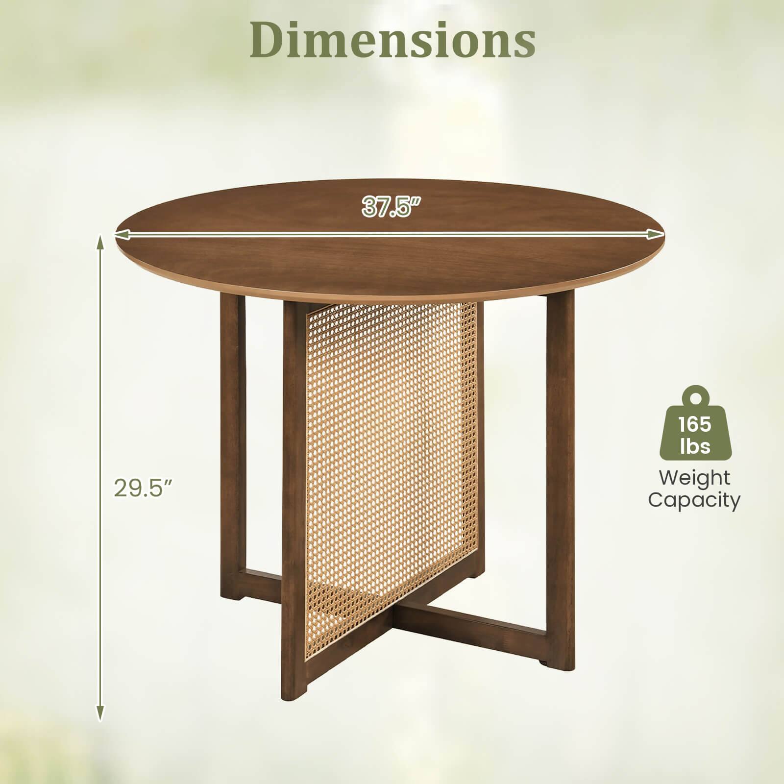 Dimensions: 37.5" x 29.5"  
Weight Capacity: 165 lbs