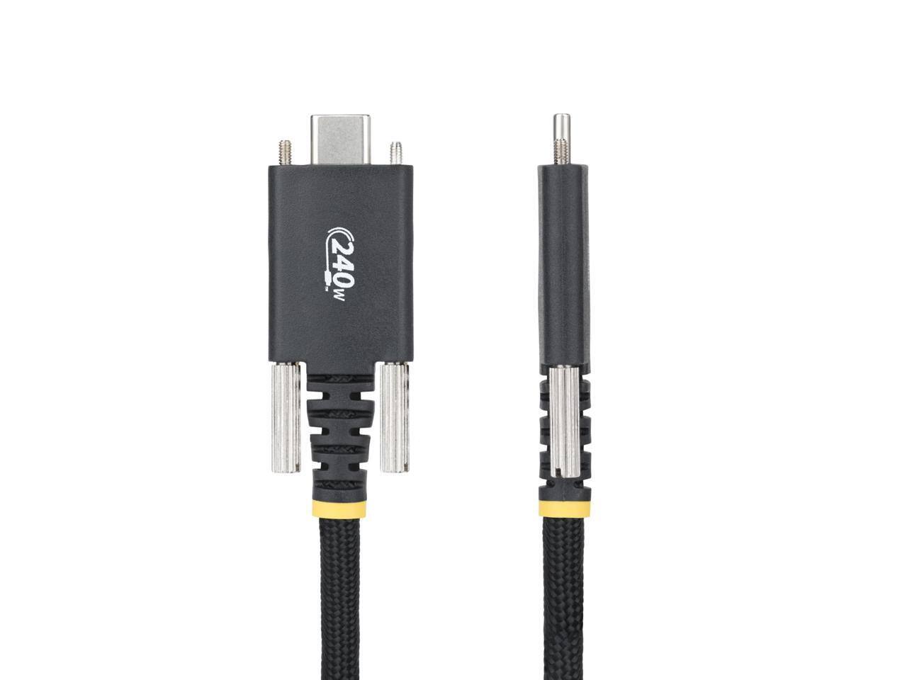 Alt View 3. StarTech.com - StarTech 10ft USB-C Cable, 240W PD EPR, Side Lock, Braided, 5A, USB 2.0.