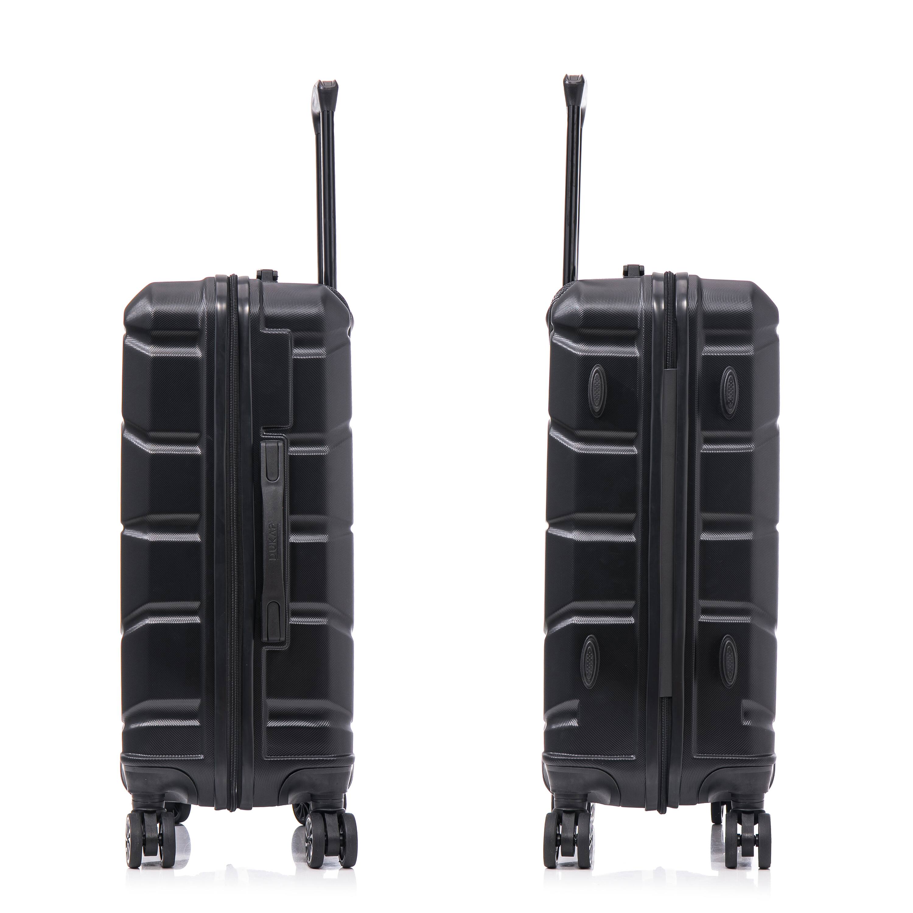 Alt View 1. DUKAP - Sense Lightweight Hardside Spinner Luggage 24" - BLACK.