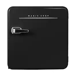 Magic Chef - 1.6-Cu. Ft. ENERGY-STAR Certified Retro Mini Fridge Manual Defrost - Black