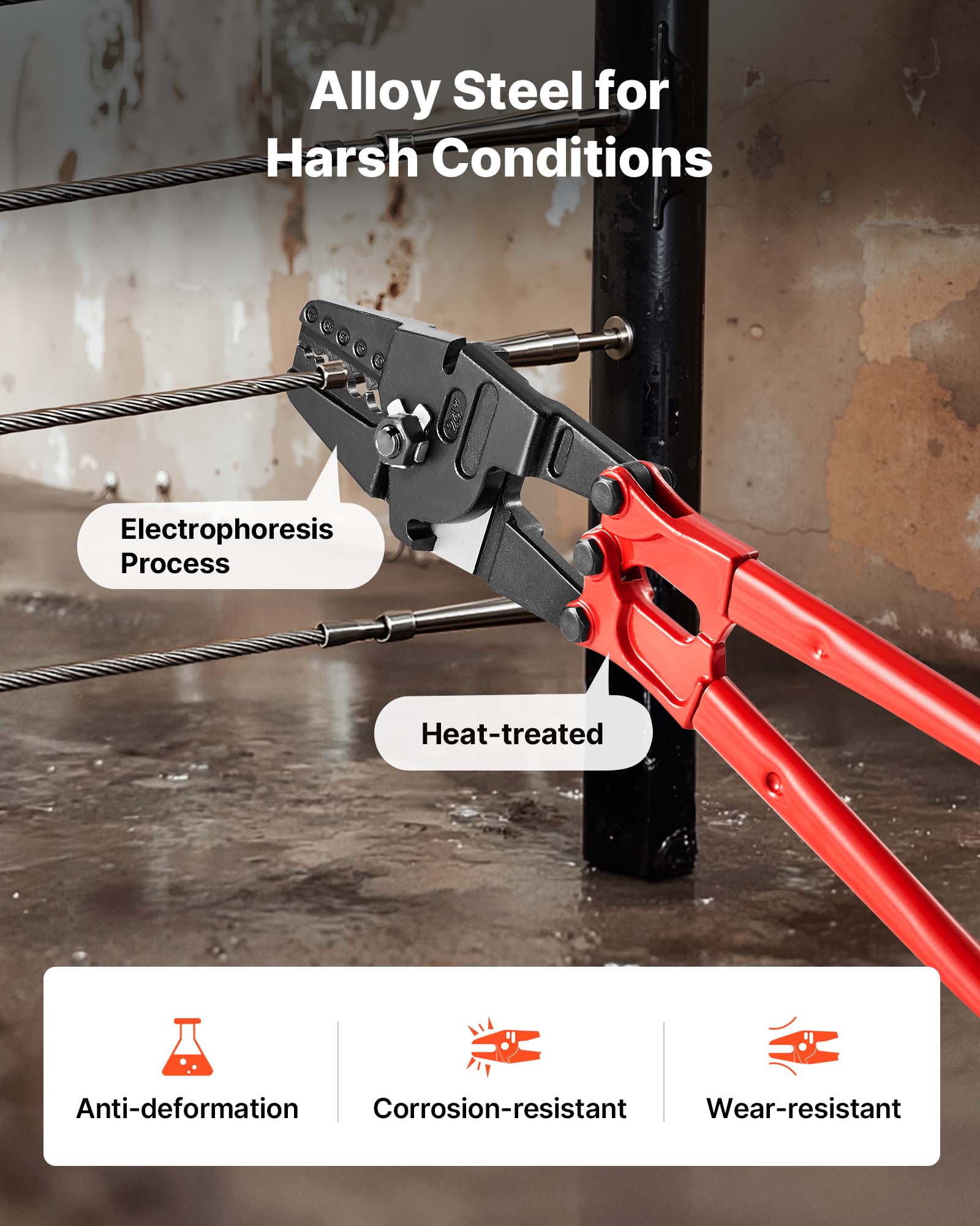 Alloy Steel for Harsh Conditions

- Electrophoresis Process
- Heat-treated

Anti-deformation
Corrosion-resistant
Wear-resistant