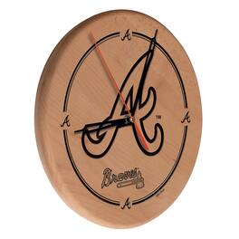 Holland Bar Stool Co. - Atlanta Braves 13" Engraved Solid Wood Clock - Multicolor