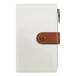 Kitcheniva - RFID Credit Card & Passport Holder Trifold Clutch Wallet - White Brown