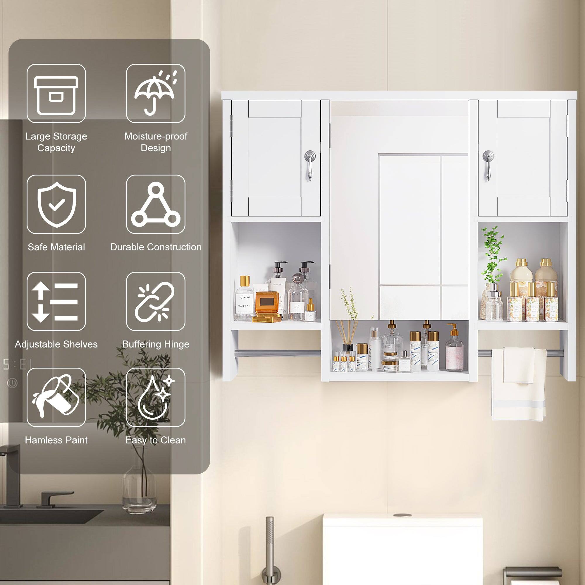 Large Storage Capacity  
Moisture-proof Design  
Safe Material  
Durable Construction  
Adjustable Shelves  
Buffering Hinge  
Hamless Paint  
Easy to Clean