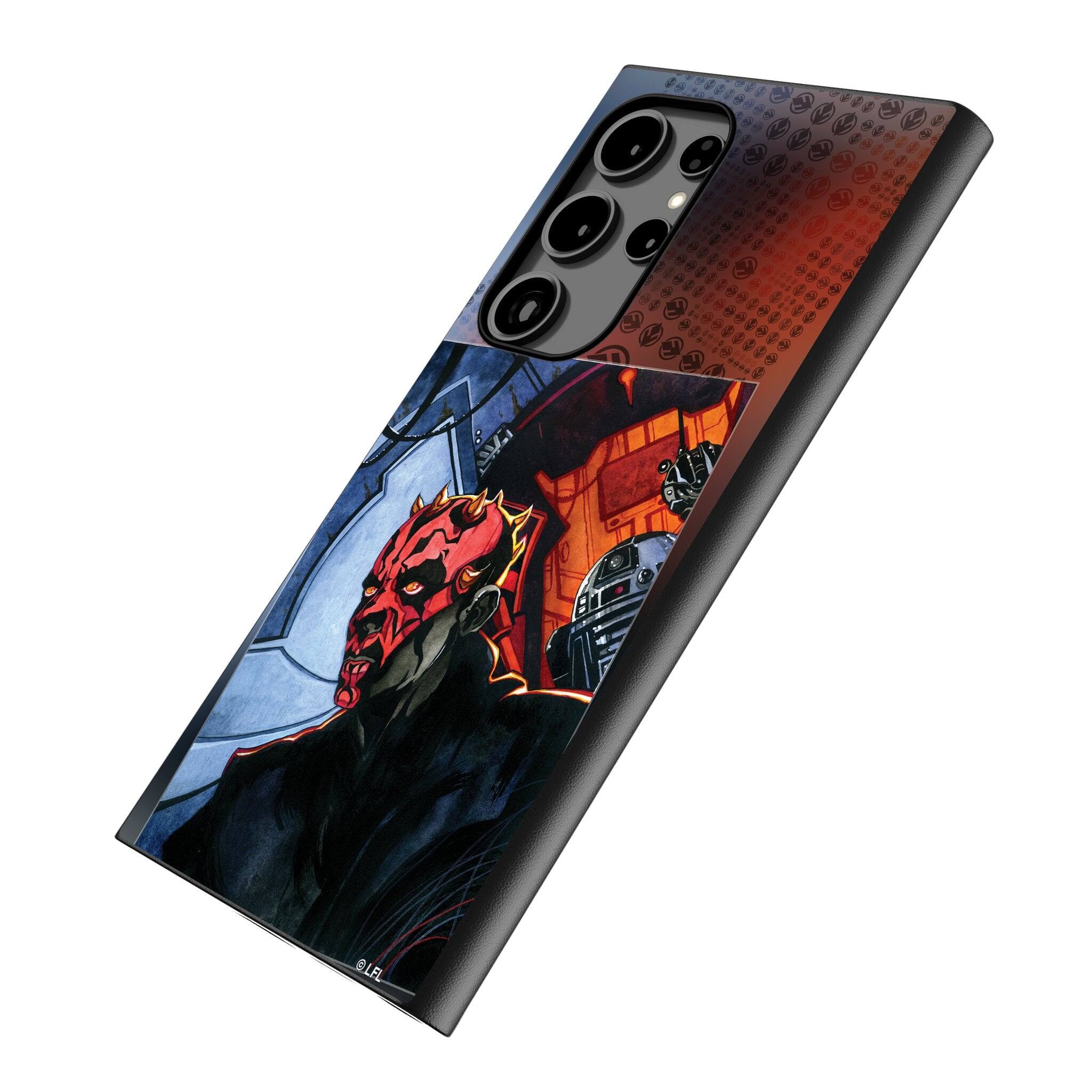 Angle. Keyscaper - Star Wars: The Phantom Menace Portrait MagSafe Compatible Phone Case - Samsung Galaxy S24 Plus - Darth Maul.