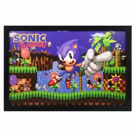PopMarket - Sonic - Green Hill Zone Point 11x17 Framed Gel Coat - Multicolor