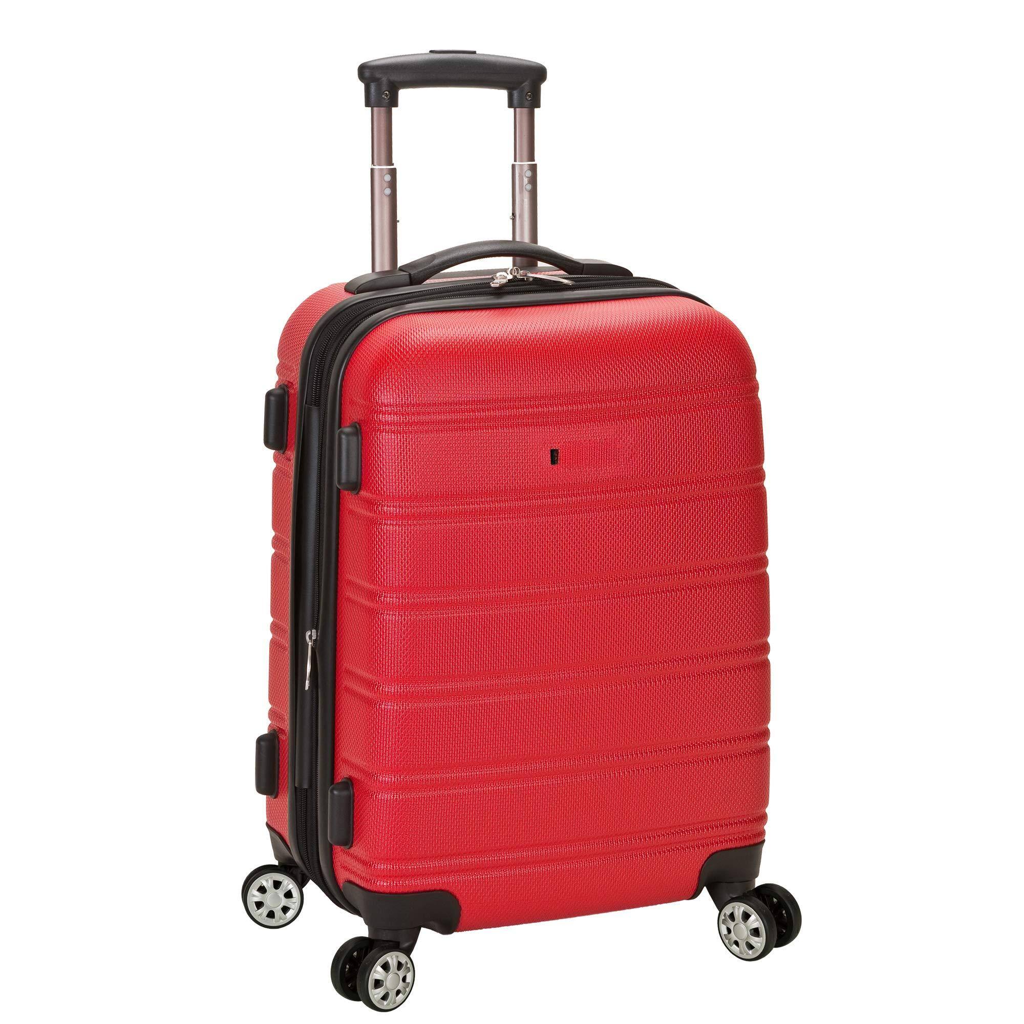 Front. Fabibe - Melbourne Hardside Expandable Spinner Wheel Luggage Red Carry-on 20-inch 22"X13. 5"x9" (with wheels)Carry-On meets - Default.