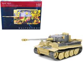Metal Proud - Skill 4 Model Kit German Sd.Kfz.181 Pz.Kpfw VI Tiger I Early Production Heavy Tank Schwere Panzerabteilung 505 1/32 - Yellow and Grey
