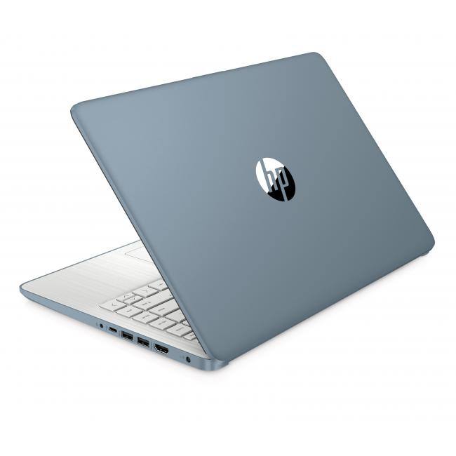 Alt View 2. HP - HP 14" HD Touchscreen Notebook Intel N150 4GB RAM 128GB SSD + Wireless Mouse + Microsoft 365 - Moonlight Blue.