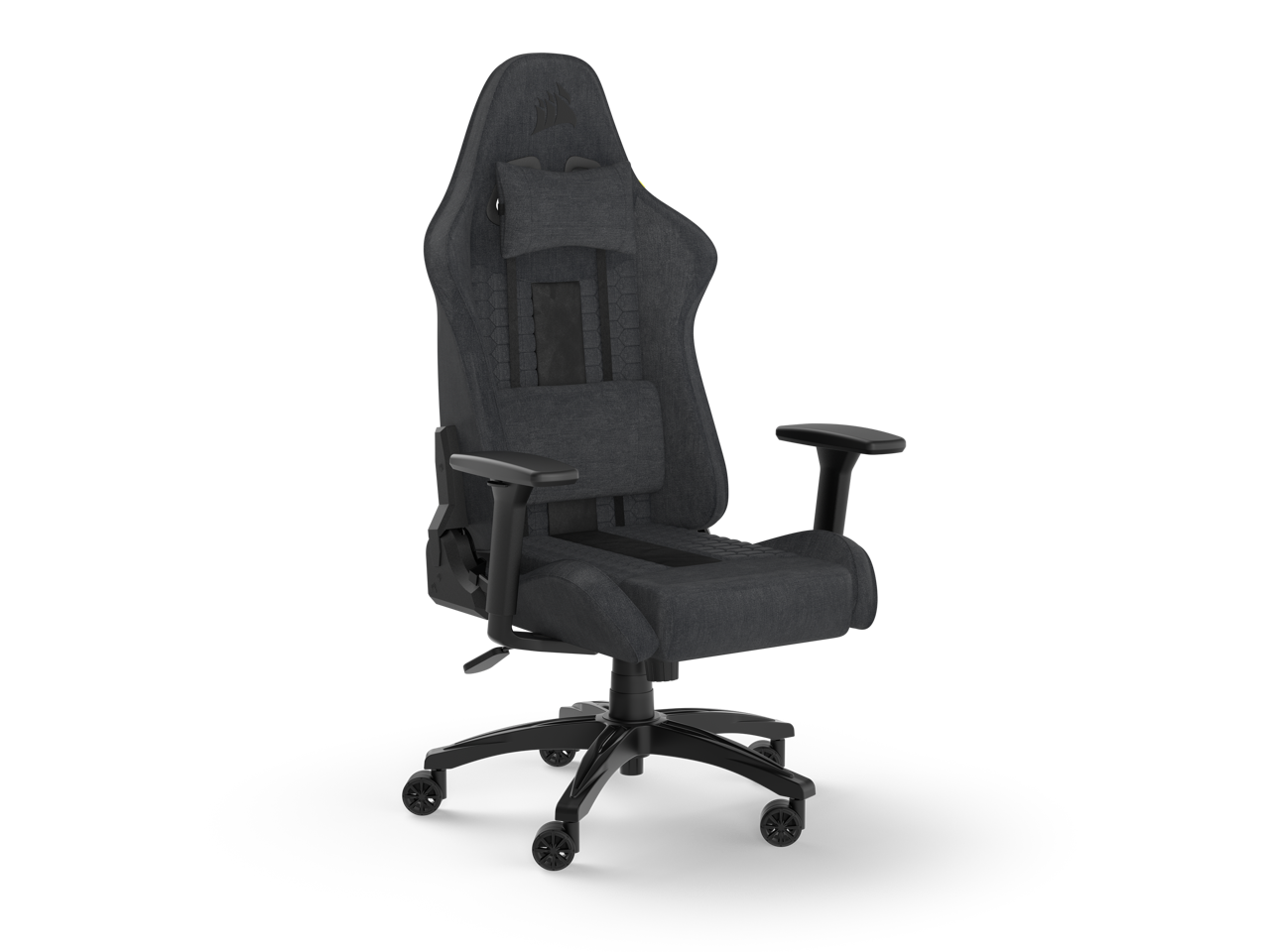 Alt View 1. CORSAIR - Corsair TC100 RELAXED Gaming Chair (Fabric Grey/Black) - Grey/Black.