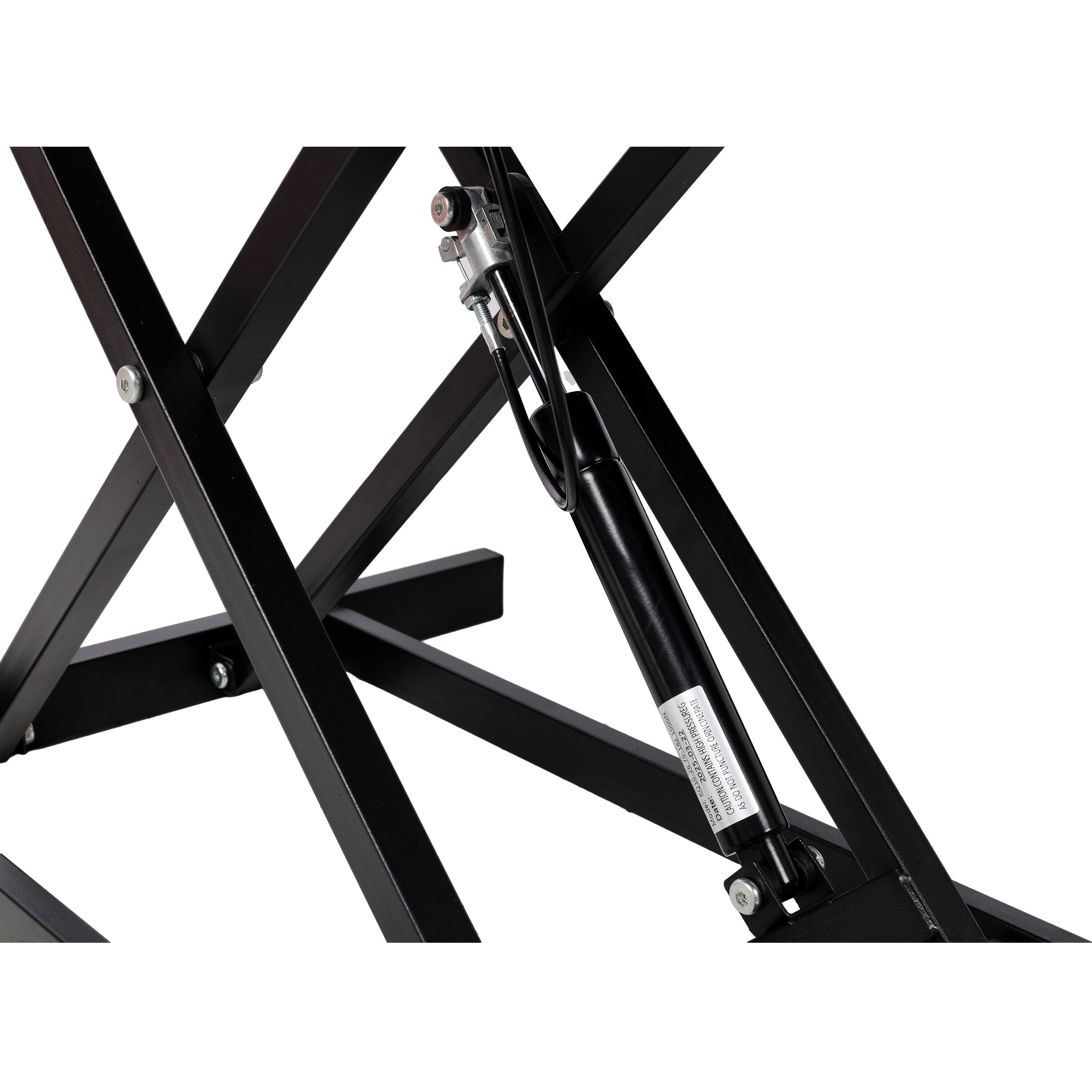 The text on the image reads:

"X I I CONTAINS HIGH PRESSURE OIL CIRCULATION SYSTEM
Stare CAUTION PUMP S A600NC"