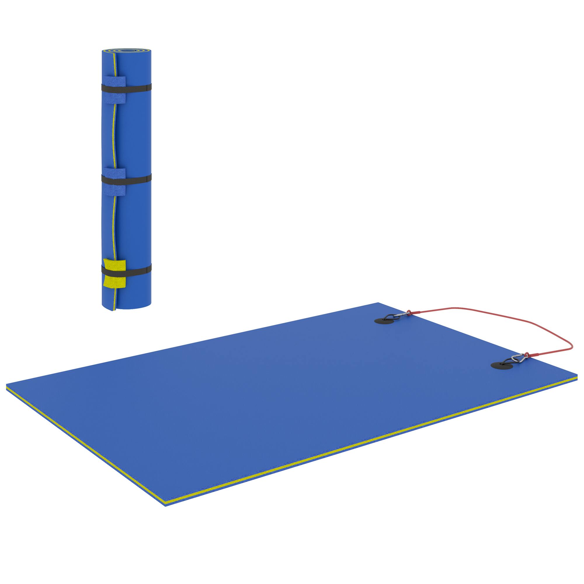 Front. Soozier - 9' x 6' Lily Pad Floating Mat for Lake, 3-Layer Tear-Resistant XPE Foam Water Mat for 2 Adults, Floating Water Pad.