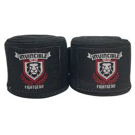 Amber Sporting Goods - Amber Fight Gear Invincible Semi-Elastic Hand Wraps 200 Inch, Boxing MMA Kickboxing - Black