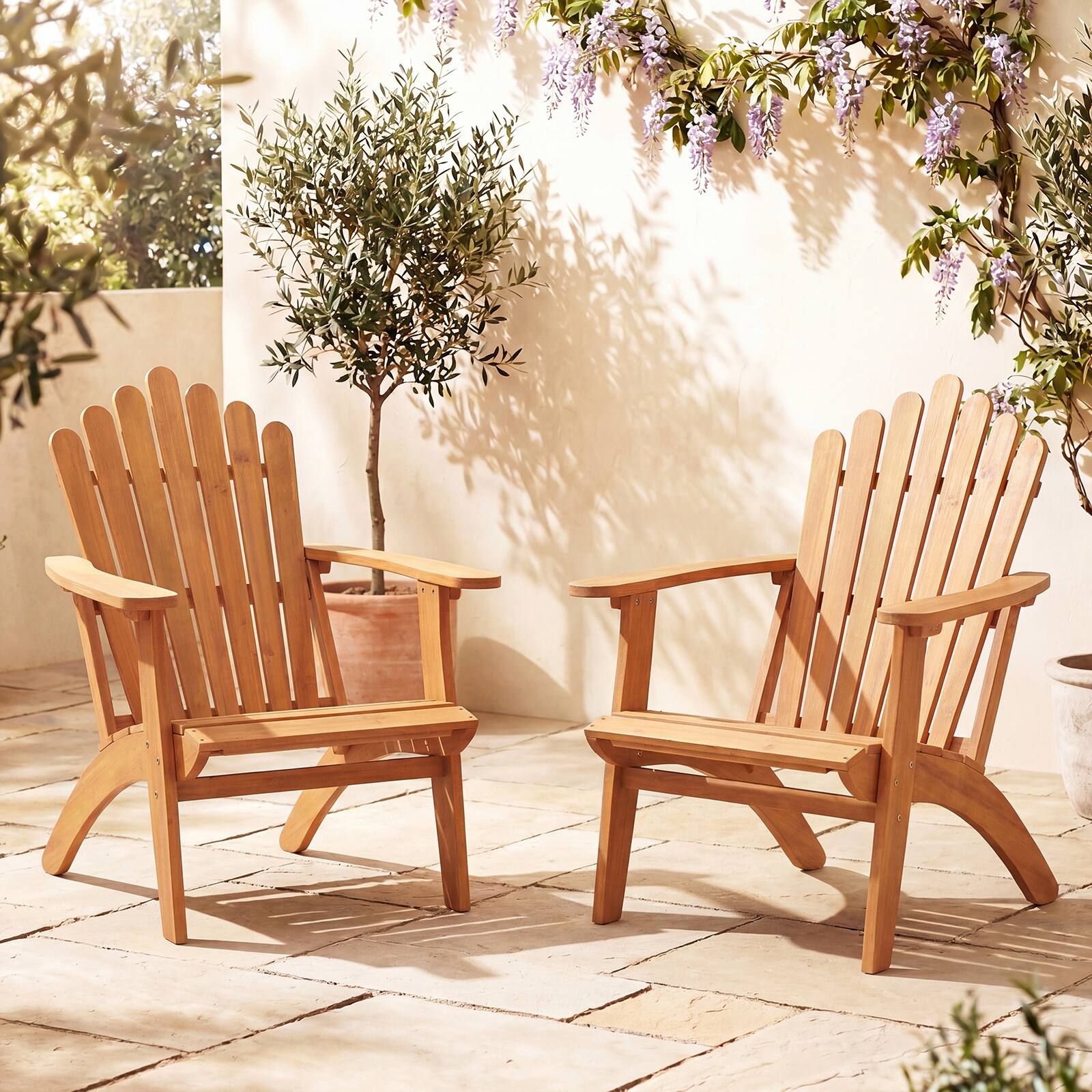 Alt View 7. Gymax - Gymax Stackable Adirondack Chair Set of 2w/Side Table & Built-in Backrests Armrests - Yellow.