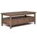 Front. Simpli Home - Warm Shaker Rectangular Rustic Wood 2-Drawer Coffee Table - Rustic Natural Aged Brown.