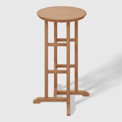 Front. WestinTrends - WestinTrends Malibu 42" Counter Height Round Outdoor Patio Bistro Bar Table - Teak.