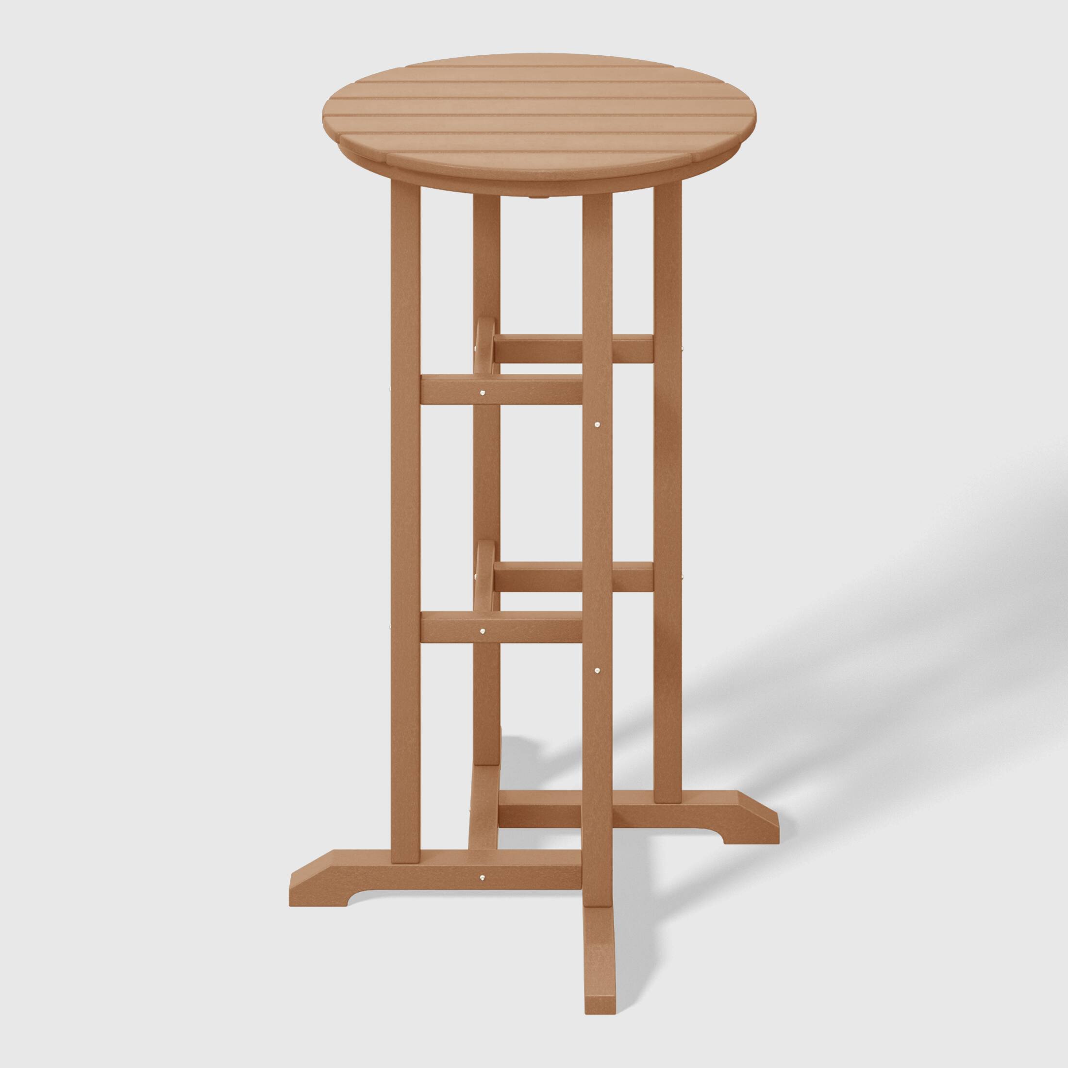 Front. WestinTrends - WestinTrends Malibu 42" Counter Height Round Outdoor Patio Bistro Bar Table - Teak.