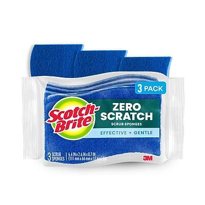 Scotch-Brite - Non-Scratch Scrub Sponge, 3/Pack (MP-3-8-D) - Blue