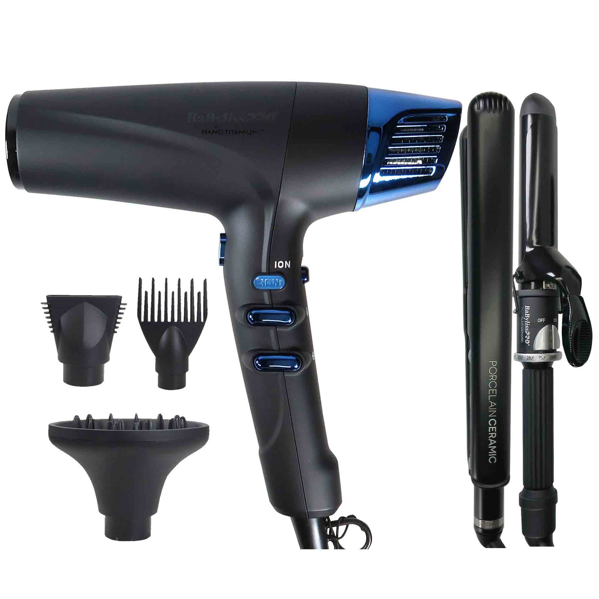 NANO TITANIUM  
ION 15.78  
PORCELAIN CERAMIC  
OFF RaByliss P20
