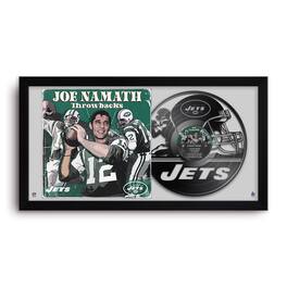 Sporticulture - Joe Namath 14" x 26" Framed Art Vinyl Album Print - Black