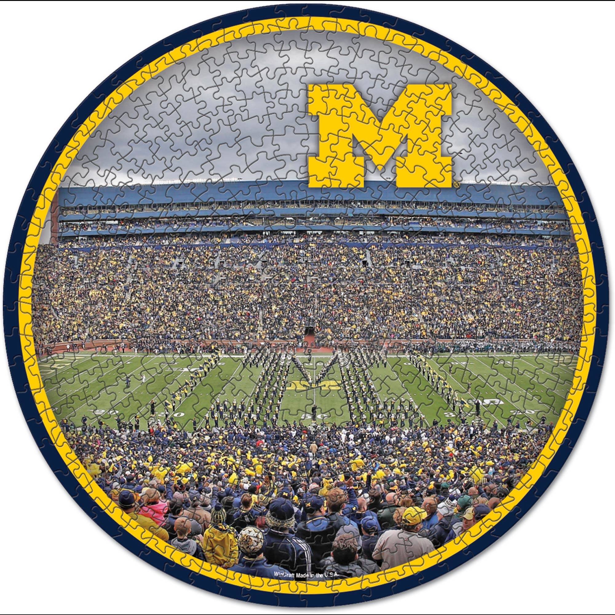 WinCraft - Michigan Wolverines Round 500-Piece Puzzle - Multicolor