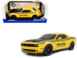 2023 Dodge Challenger SRT Hellcat Redeye Widebody Taxi Yellow with Black Hood and Graphics 1/18 Model Car by Solido