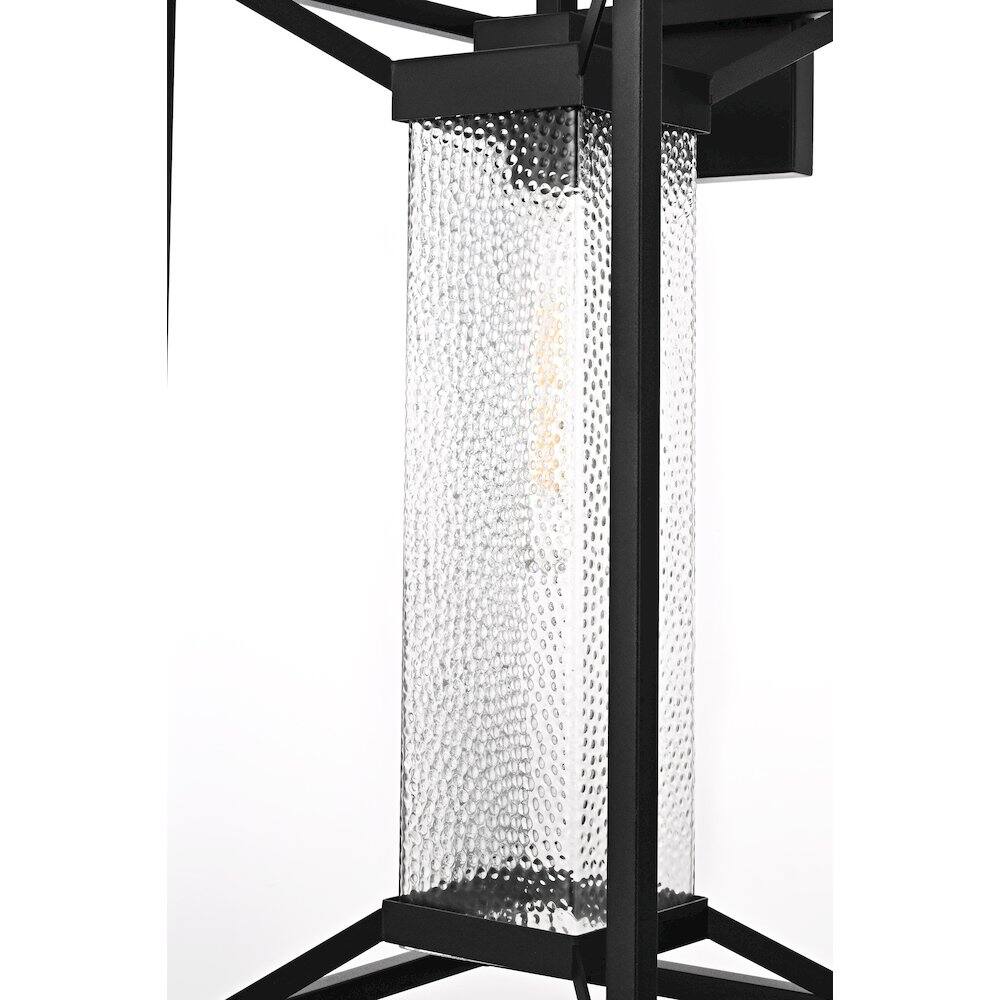 Alt View 2. Elegant Lighting - Willington 12 Inch Outdoor Wall Sconce In Black - Black.