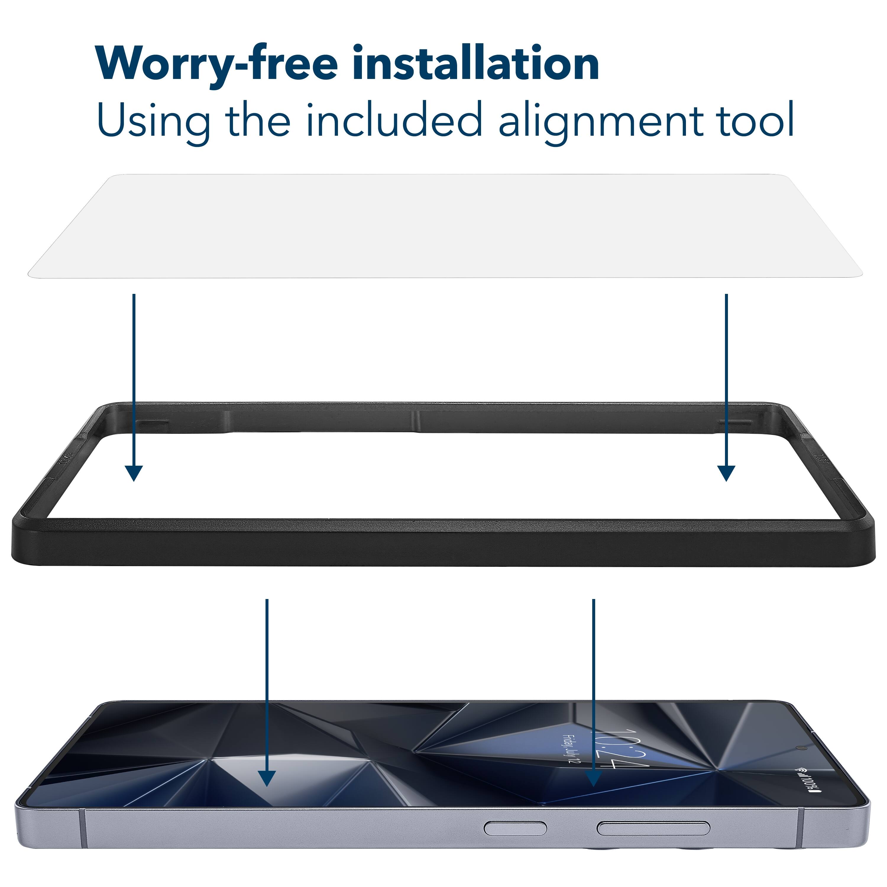 Worry-free installation Using the included alignment tool.