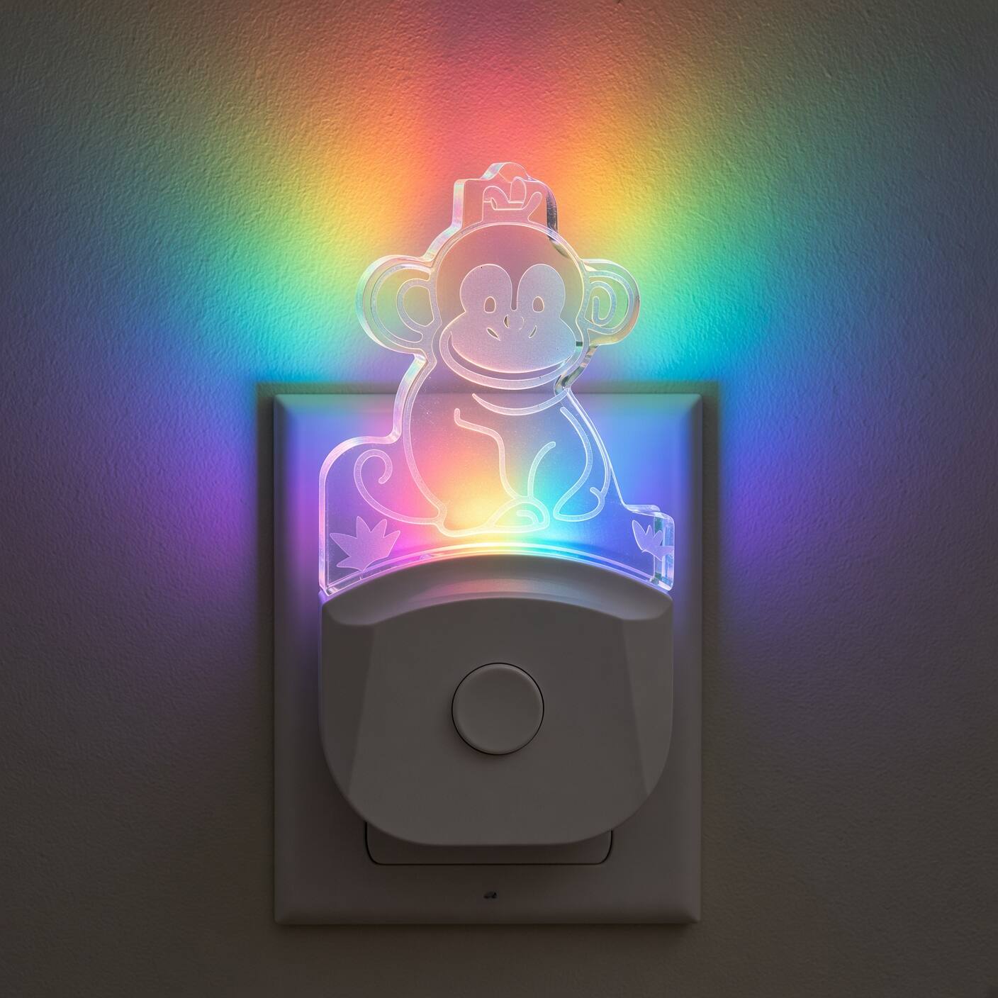 Back. MOBI - MOBI WallMate Plug-In Nightlight Safari Themed - Monkey.