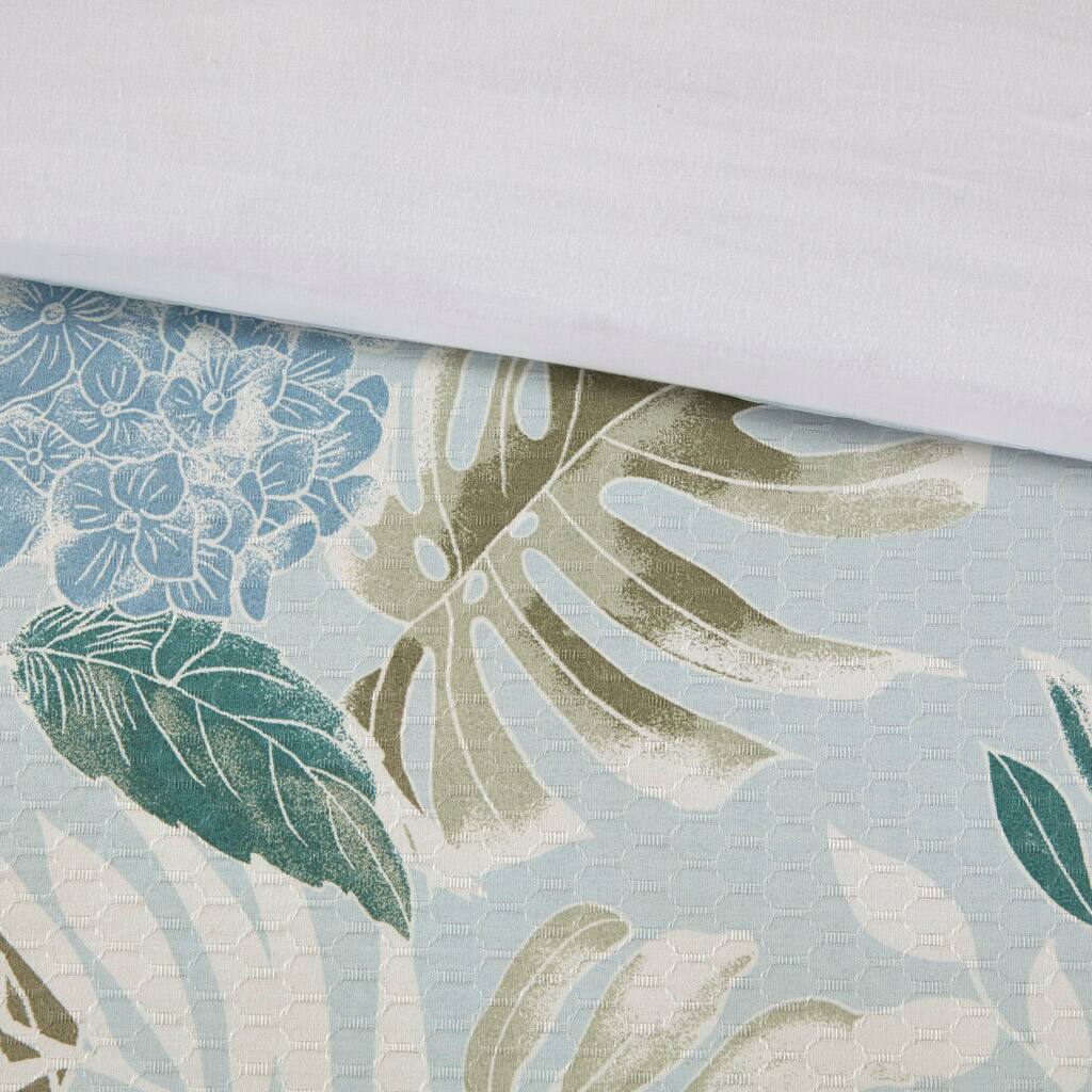 Alt View 5. Gracie Mills - Gracie Mills Romero Coastal Haven 5-Piece Cotton Duvet Cover Set - Blue.