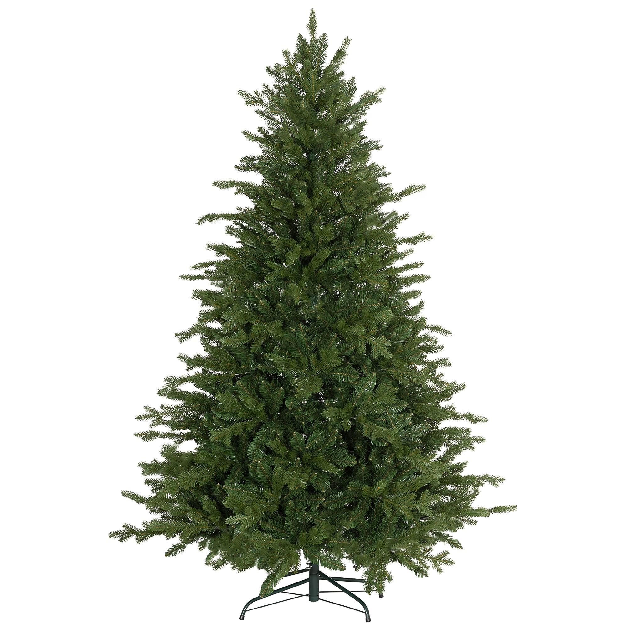 Front. Homcom - Artificial Christmas Tree, 1821 Tips, Foldable Metal Stand, Easy Assembly, Hinged - green.