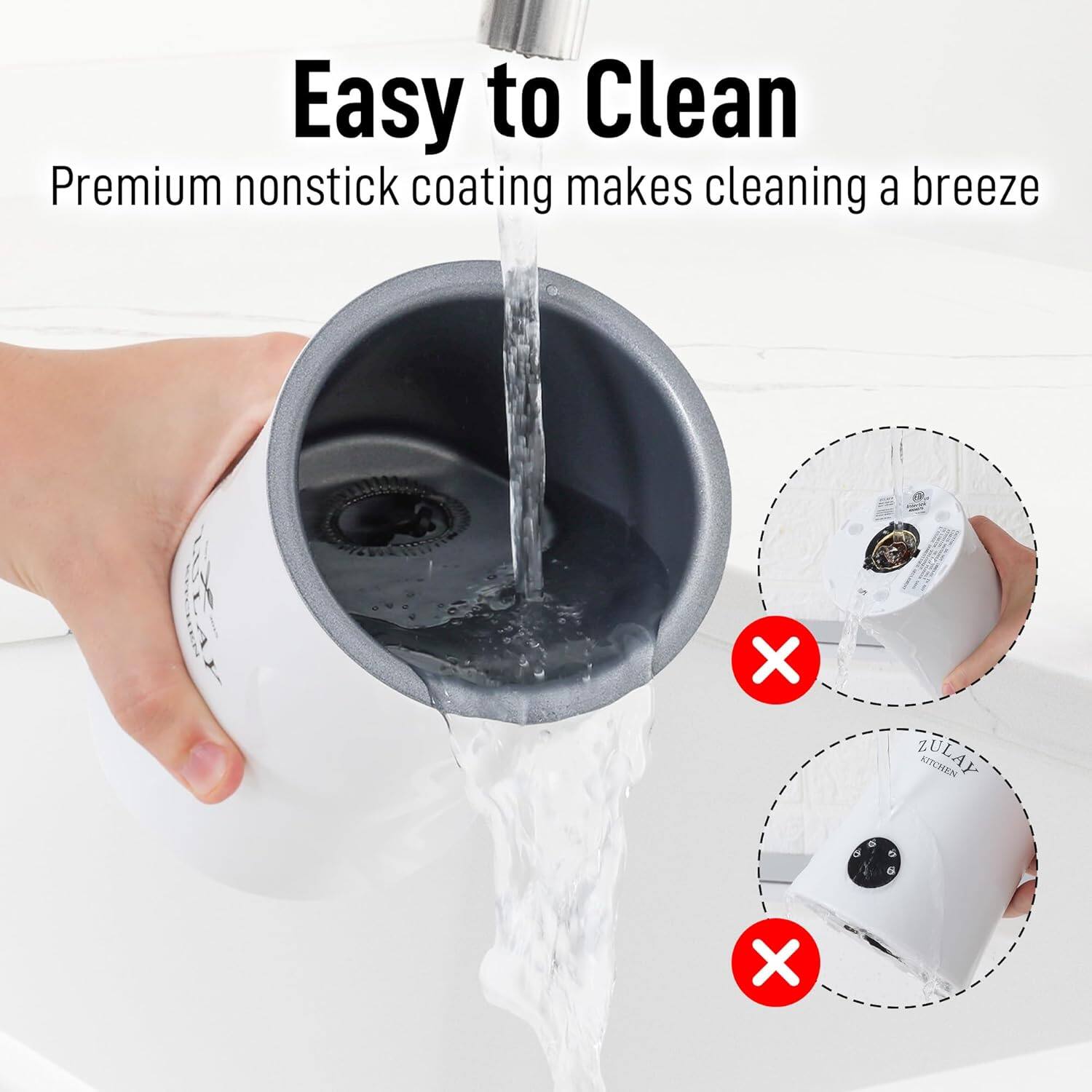 Easy to Clean  
Premium nonstick coating makes cleaning a breeze