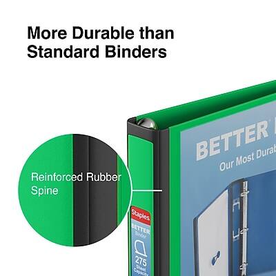 More Durable than Standard Binders

Reinforced Rubber Spine

BETTER
Our Most Durable
275 Sheet Capacity