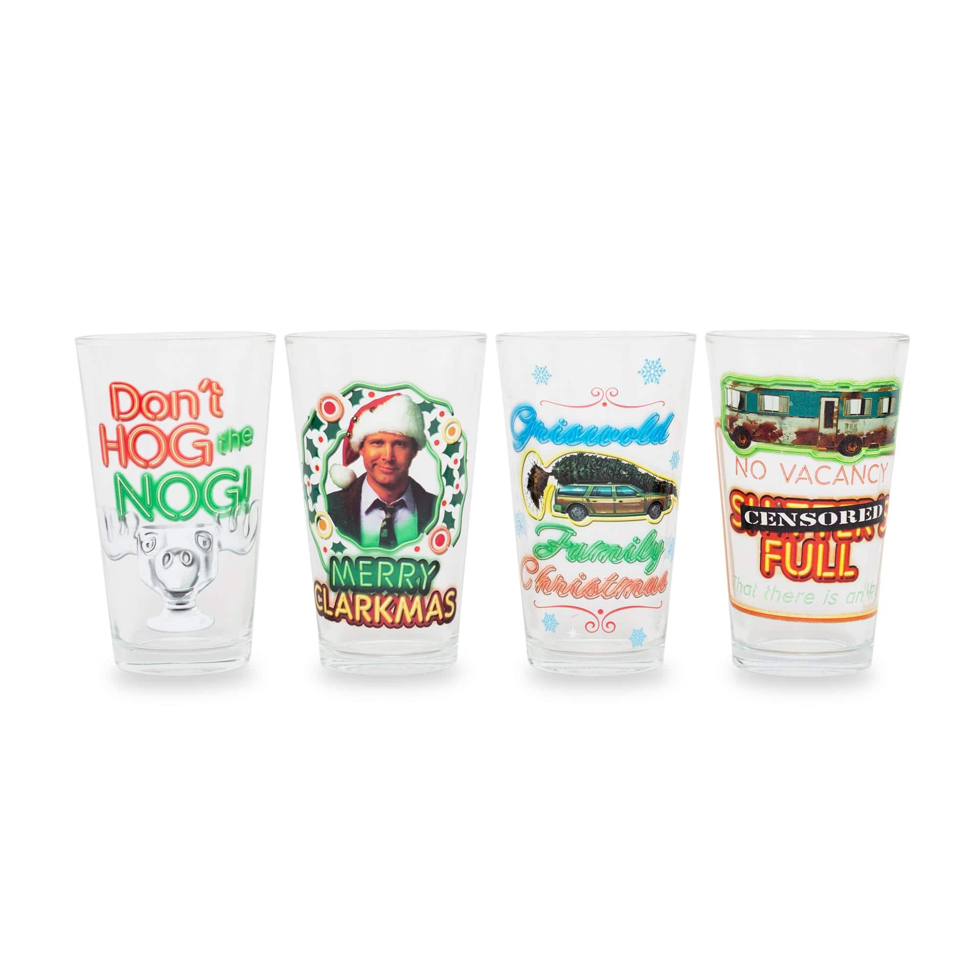 Silver Buffalo - National Lampoon's Christmas Vacation Quotes 16-Ounce Pint Glasses | Set of 4 - Green price history on PriceWatchPro