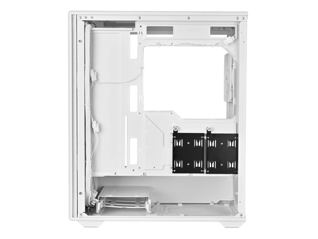 Alt View 6. SilverStone - SilverStone Technology FARA 515XR White Compact ATX Tower Chassis with Four Included Rainbow Fans, SST-FA515XR-WG - White.