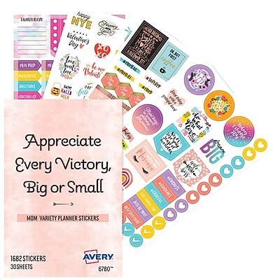 Avery - Planner Stickers Variety Pack Colors, 1682/Pack - Assorted