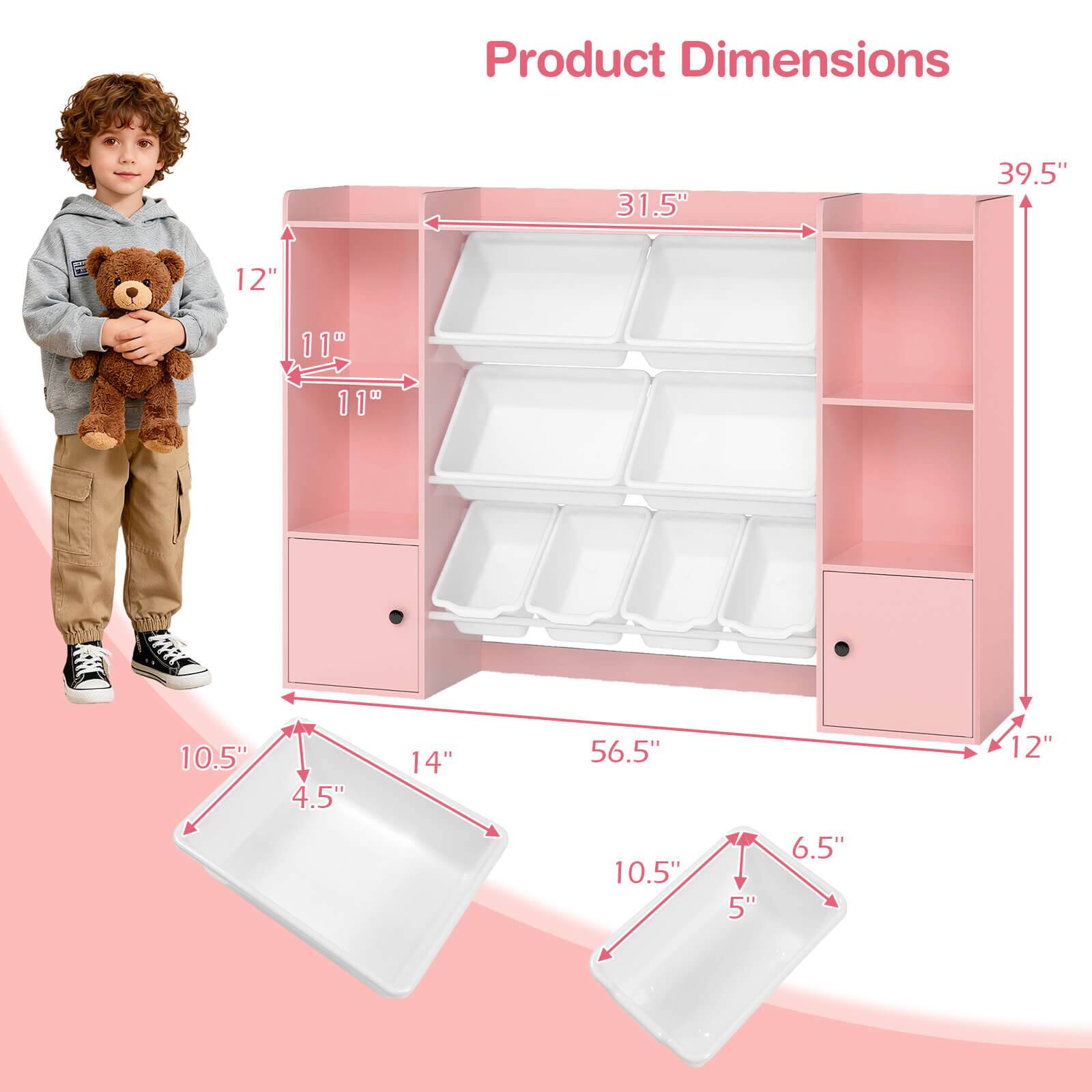 Product Dimensions

- Height: 39.5"
- Width: 31.5"
- Depth: 12"
- Shelf Height: 11"
- Shelf Depth: 11"
- Drawer Height: 10.5"
- Drawer Width: 14"
- Drawer Depth: 4.5"
- Tray Height: 10.5"
- Tray Width: 56.5"
- Tray Depth: 6.5"