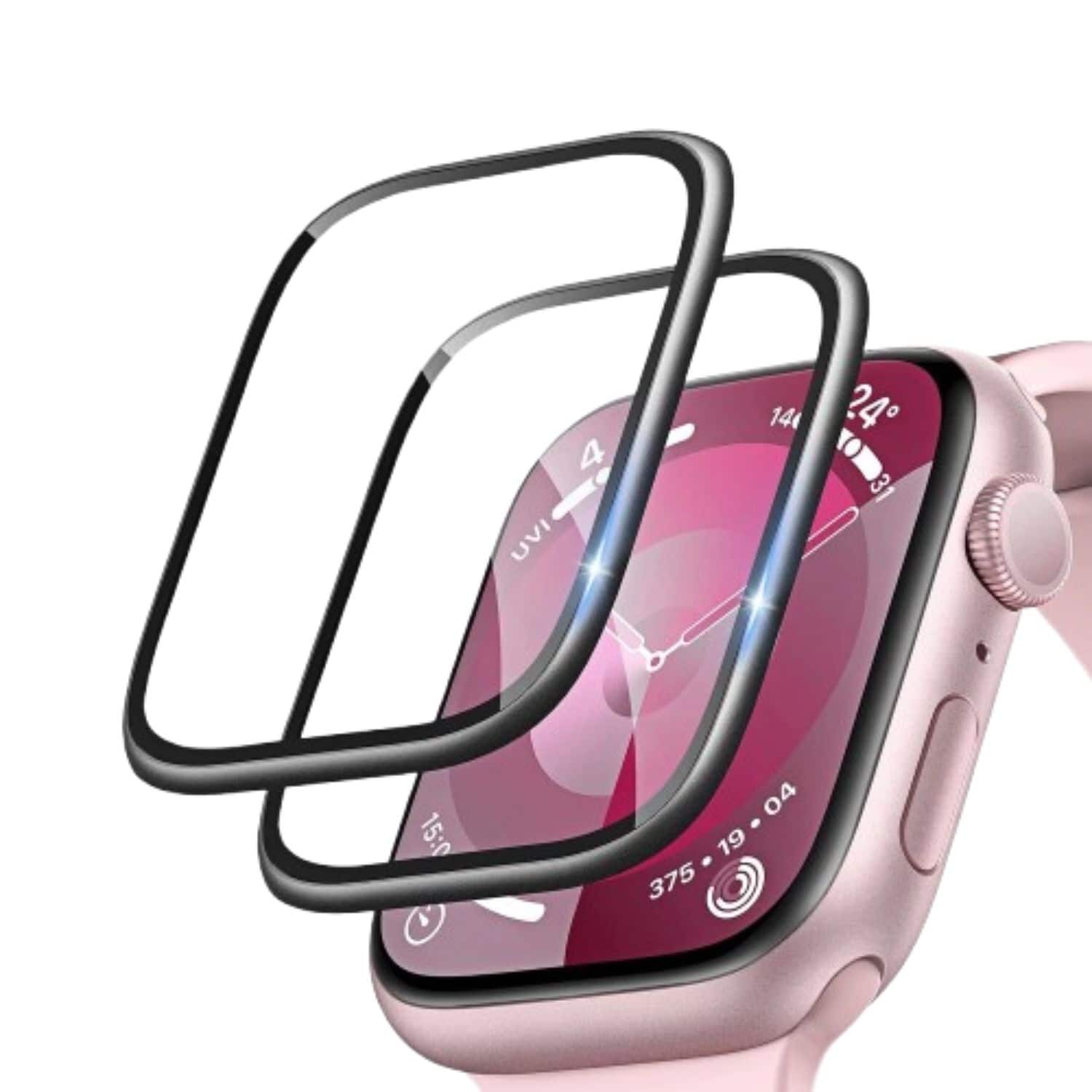 Stock Preferred - Screen Protector Case – TPU Full Cover for Apple Watch Ultra 2 49mm 2-Pack - Clear & Black