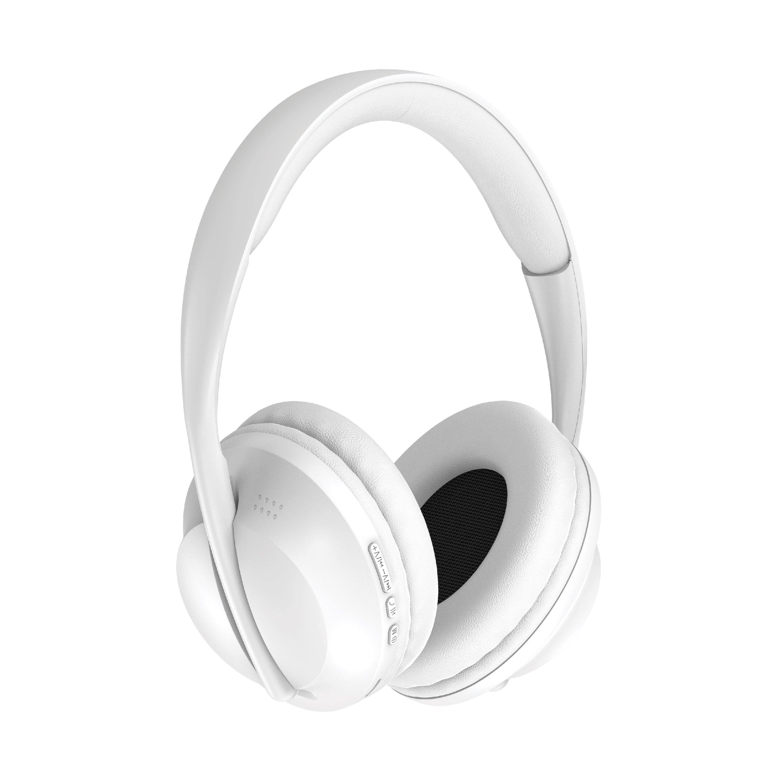 Left. RCA - Wave-55 Wireless Over-Ear Bluetooth Headphones, 12H Playtime - Matt White.