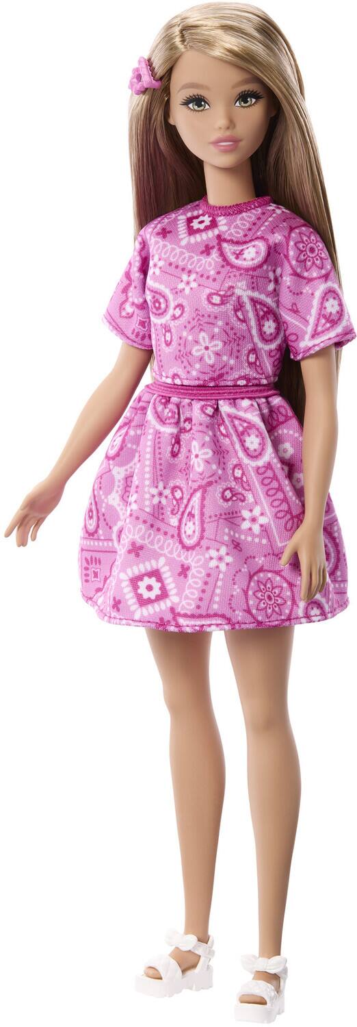 Alt View 2. Mattel - Barbie Fashionista Doll #249 With Pink Paisley Dress, Blonde Hair   - COLLECTIBLES - Multicolor.